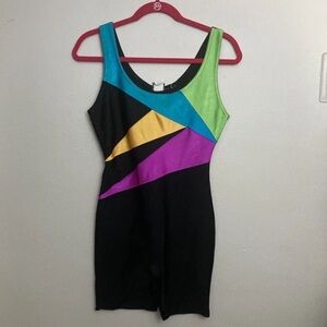 12-23 Body Force Vintage leotard Neon 80’s Medium costume